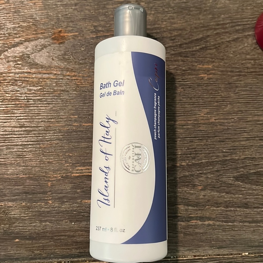 Islands of Italy peach champagne bath gel 8 oz